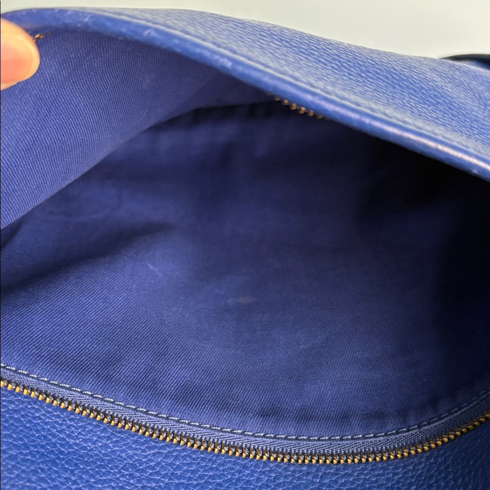 Fossil Blue Leather Preston Crossbody Bag - Picture 12 of 12